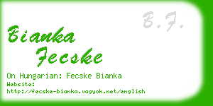 bianka fecske business card